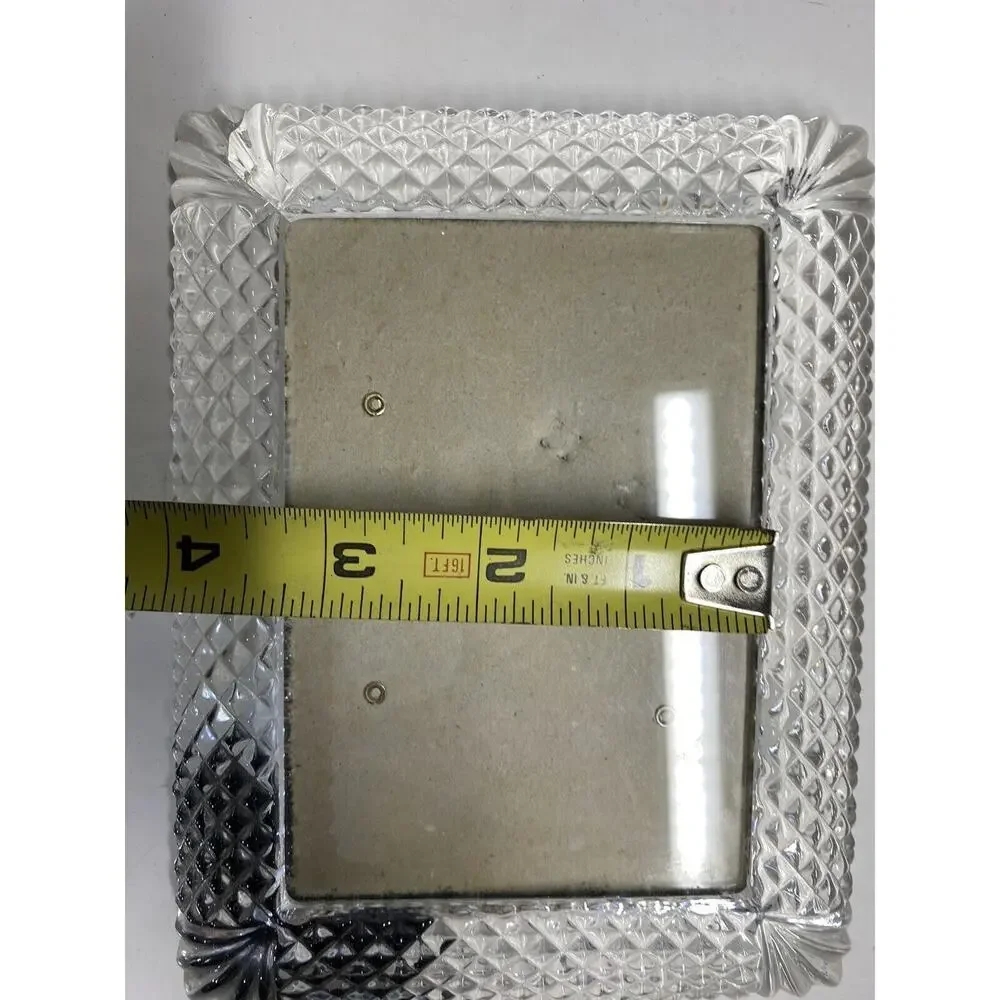 PHOTO FRAME Glass & Crystal Diamond Design for 3.5